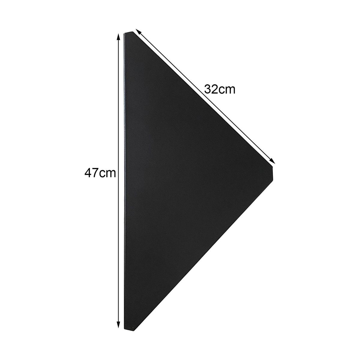 Triangular Board Table Side Corner Connecter Plate Black