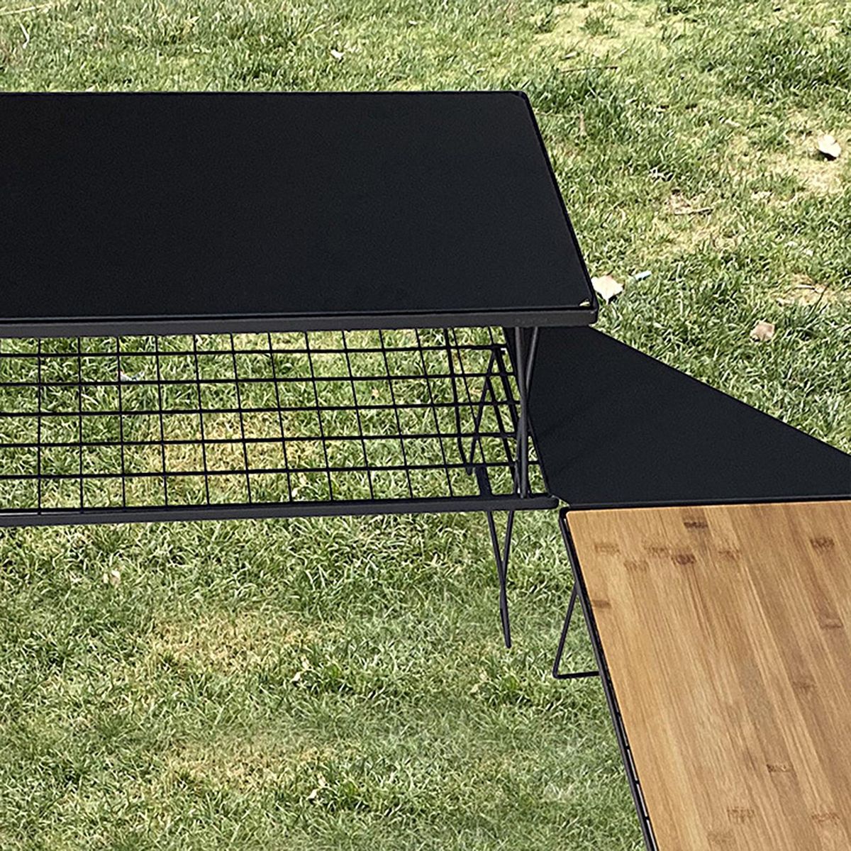 Triangular Board Table Side Corner Connecter Plate Black