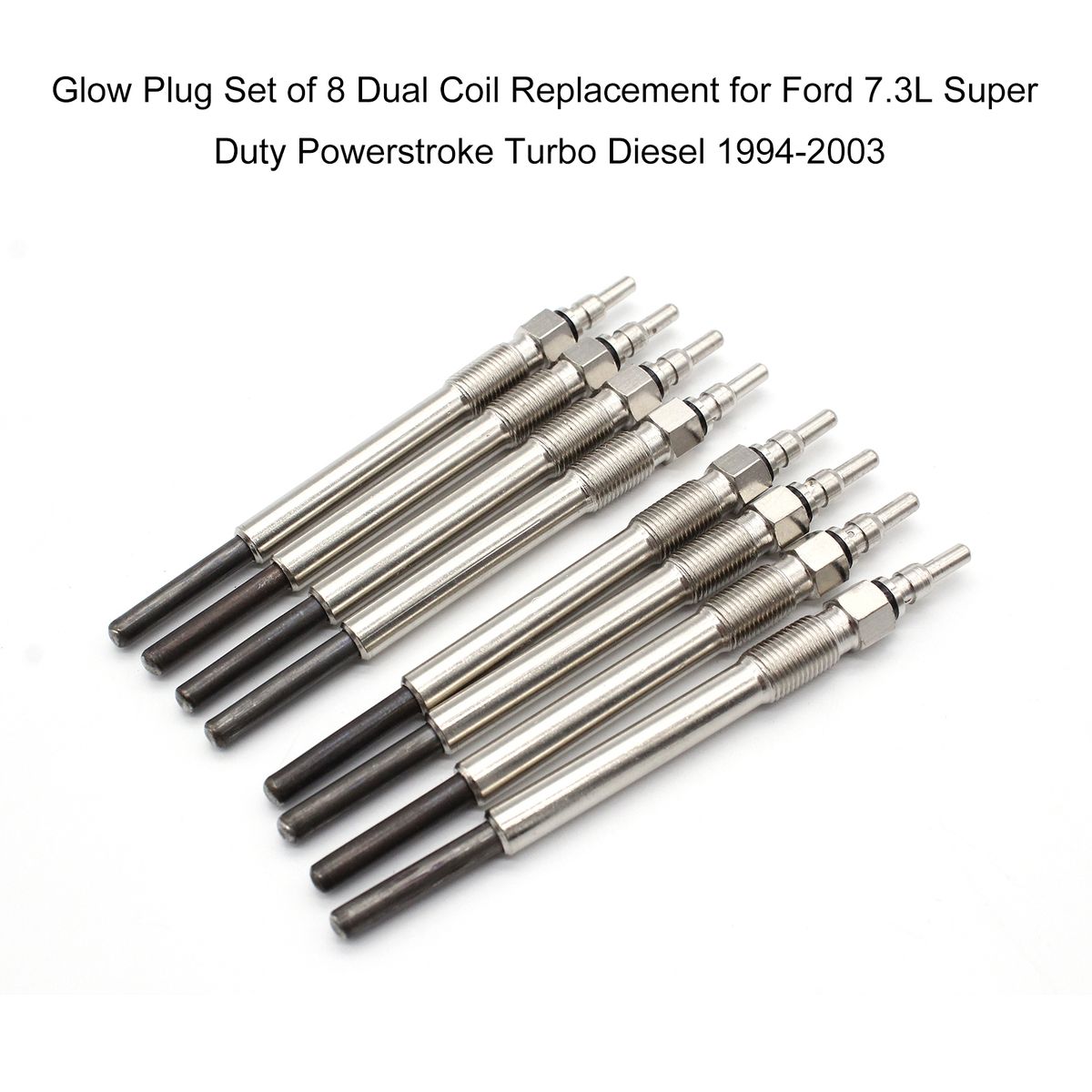 Glow Plug Set Of 8 Dual Coil Replacement For Ford 7.3L Super