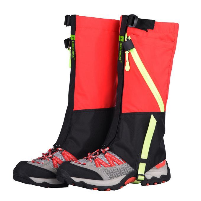 Children Kids Outdoor Ski Snow Boot Gaiters Leg Cover Waterproof Red
