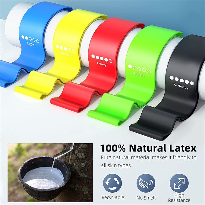 5 IN 1 Resistance Bands Fitness Set Rubber Loop Bands Strength Training Elastic Bands