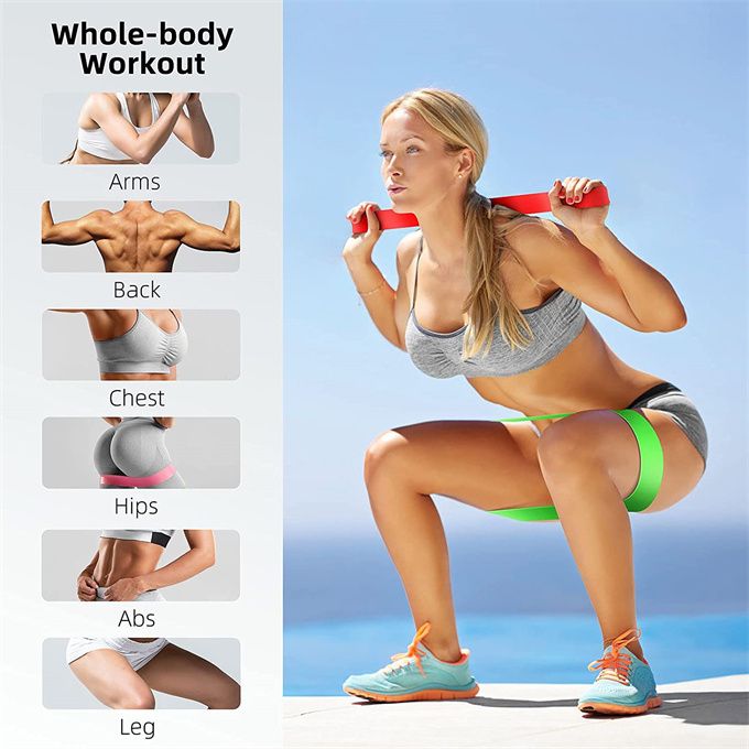 5 IN 1 Resistance Bands Fitness Set Rubber Loop Bands Strength Training Elastic Bands