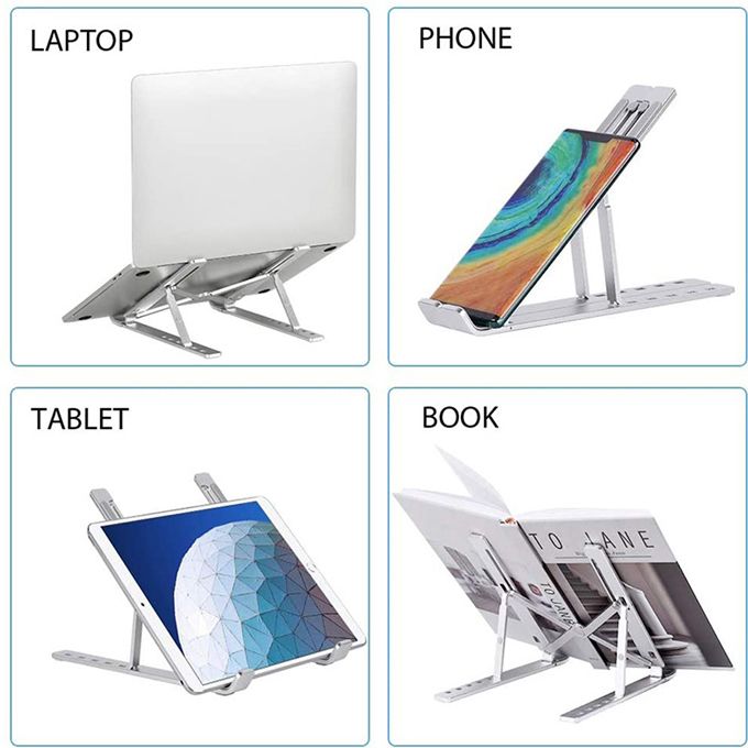 Aluminum Alloy Laptop Stand 7 Gears Adjustable Portable Folding Laptop Cooling Bracket Laptop Holder