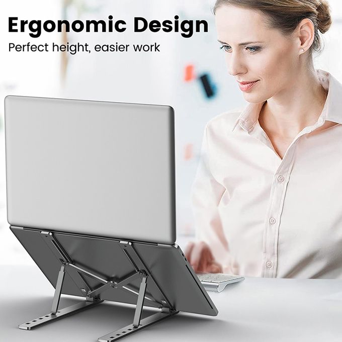 Aluminum Alloy Laptop Stand 7 Gears Adjustable Portable Folding Laptop Cooling Bracket Laptop Holder