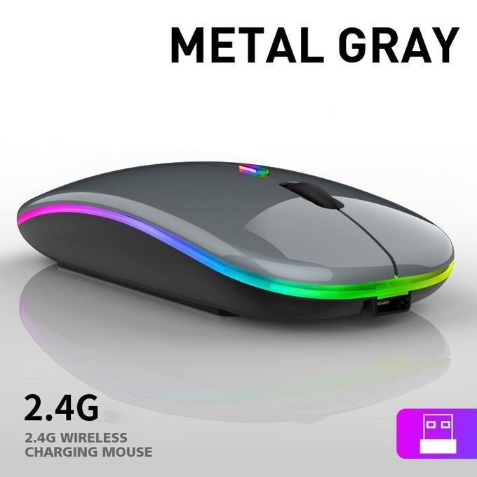 Wireless Mouse Charging Mute Light 2.4G Mouse