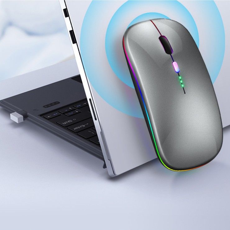 Wireless Mouse Charging Mute Light 2.4G Mouse