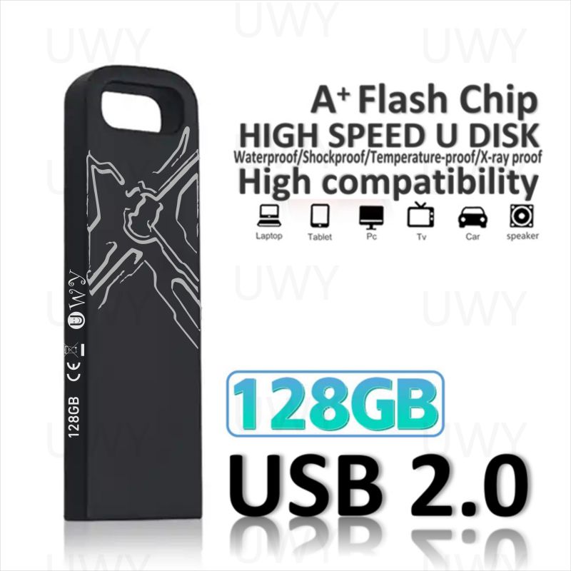 128GB Fine Carving Metal USb Flash Drive Waterproof
