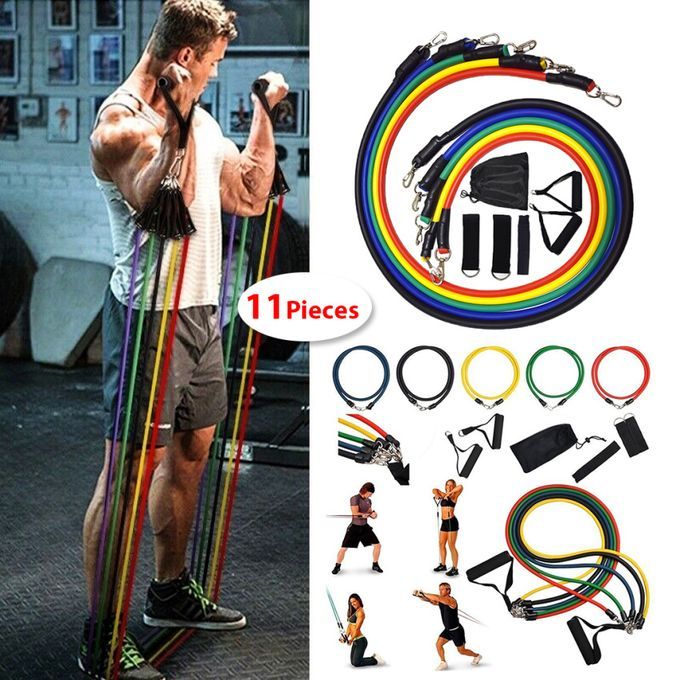 Resistance Bands Workout Exercise Training Tubes 11x/Set