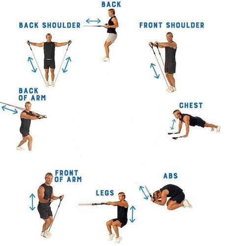 Resistance Bands Workout Exercise Training Tubes 11x/Set