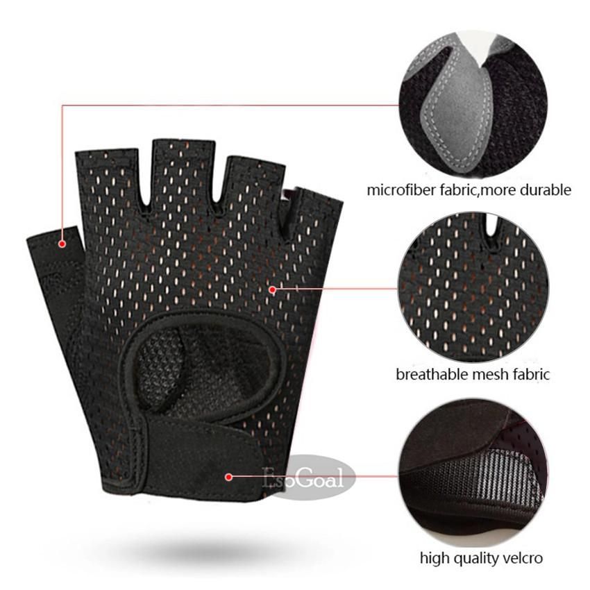 EsoGoal Women Fitness Sports Glove Breathable Half Finger