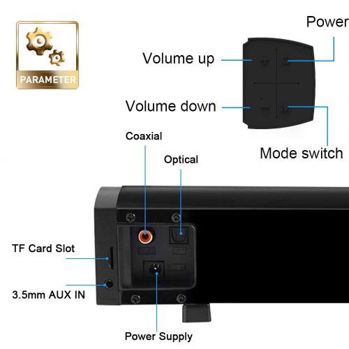 Bolan LP09 SoundBar Bluetooth Speaker With Inbuilt Woofer HT