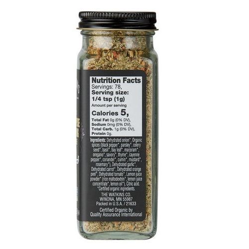 All Purpose Seasoning Salt Free, 2.7oz 78grams