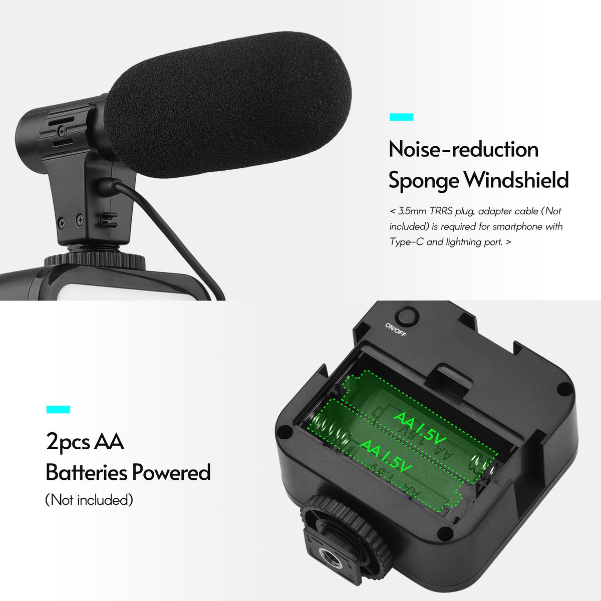 Phone Vlog Video Kit With Tripod Microphone LED Light Remote