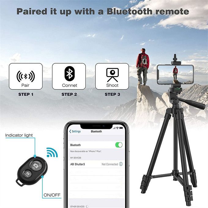Aluminum Travel Tripod For Camera Phone Mount Flexible Lightweight Tripod Light Stand Photography For Field Youtube Phone