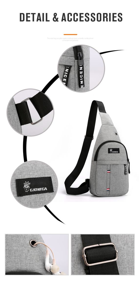 Men Casual Outdoor Travel Crossbody Bag Chest Bag