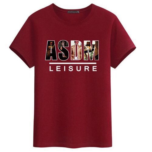 Cotton 4 Pcs Shirts Men's Summer Short Sleeve Cartoon Printed Young Men T-shirt