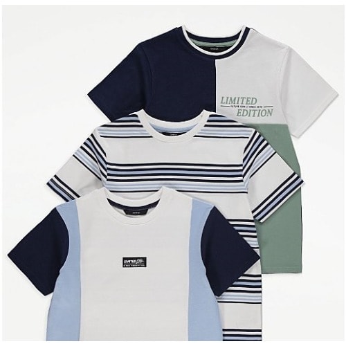 Limited Edition Assorted Striped T-shirts -3Pieces