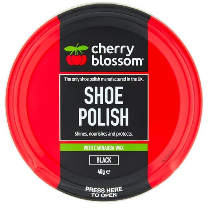 Cherry Blossom Shoe Polish Black Tin 50ml x1