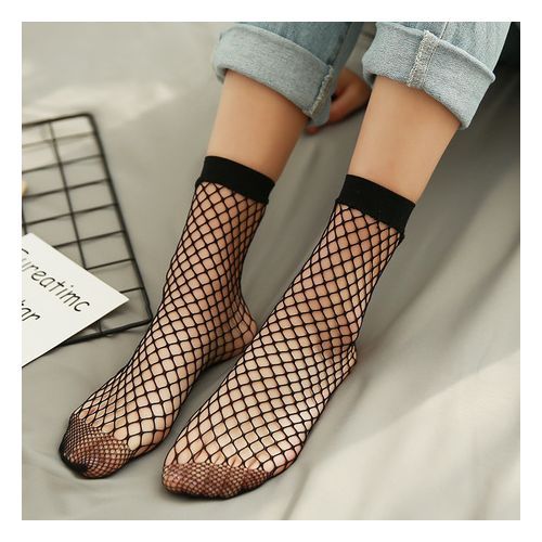 Women Sexy Beautiful Fishing Net Socks - Black