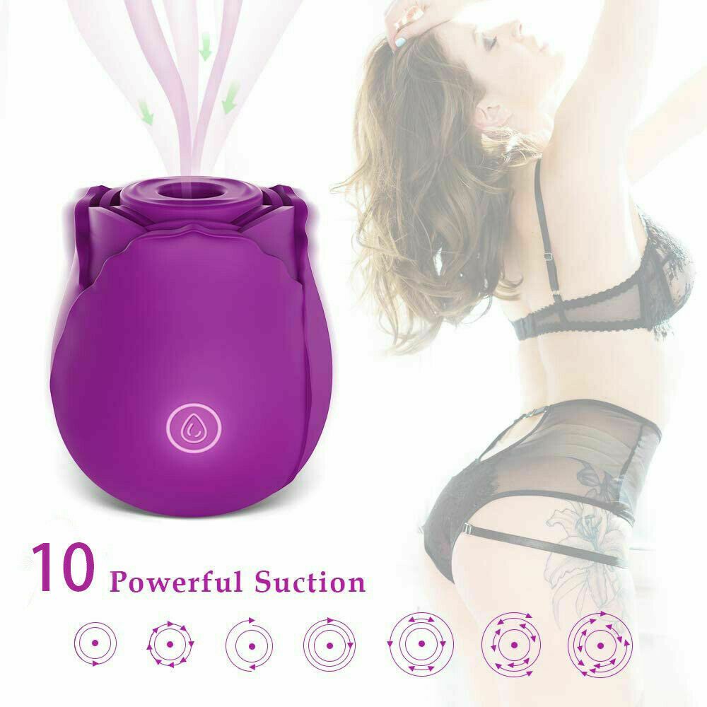Rose Vibrator Vagina Clit Sucker Female Couple Sex Toy