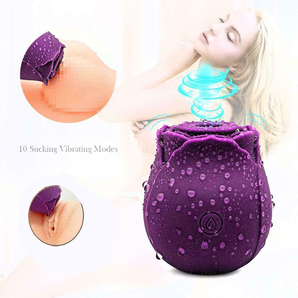 Rose Vibrator Vagina Clit Sucker Female Couple Sex Toy