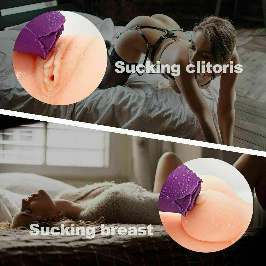 Rose Vibrator Vagina Clit Sucker Female Couple Sex Toy
