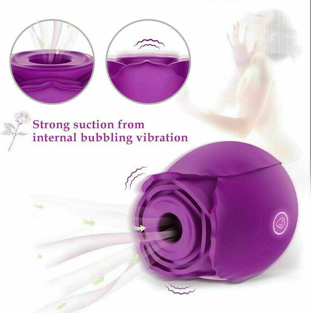 Rose Vibrator Vagina Clit Sucker Female Couple Sex Toy