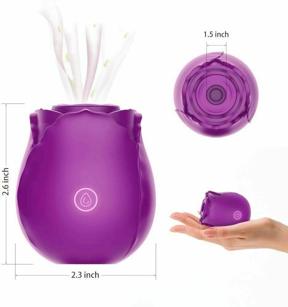 Rose Vibrator Vagina Clit Sucker Female Couple Sex Toy