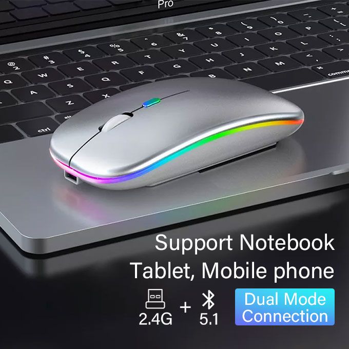 Bluetooth Dual Model Led 2.4Ghz Rechargeable Wireless Mouse