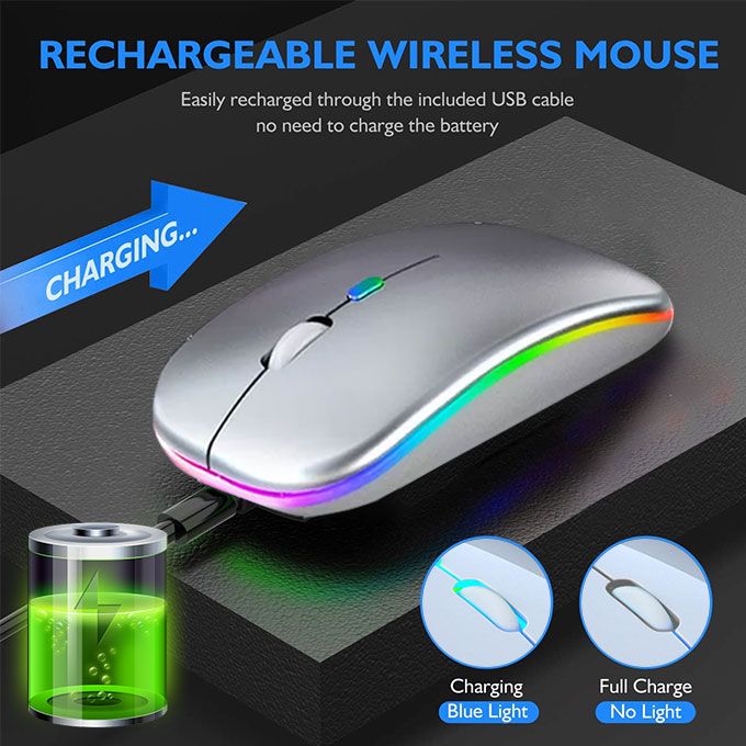 Bluetooth Dual Model Led 2.4Ghz Rechargeable Wireless Mouse