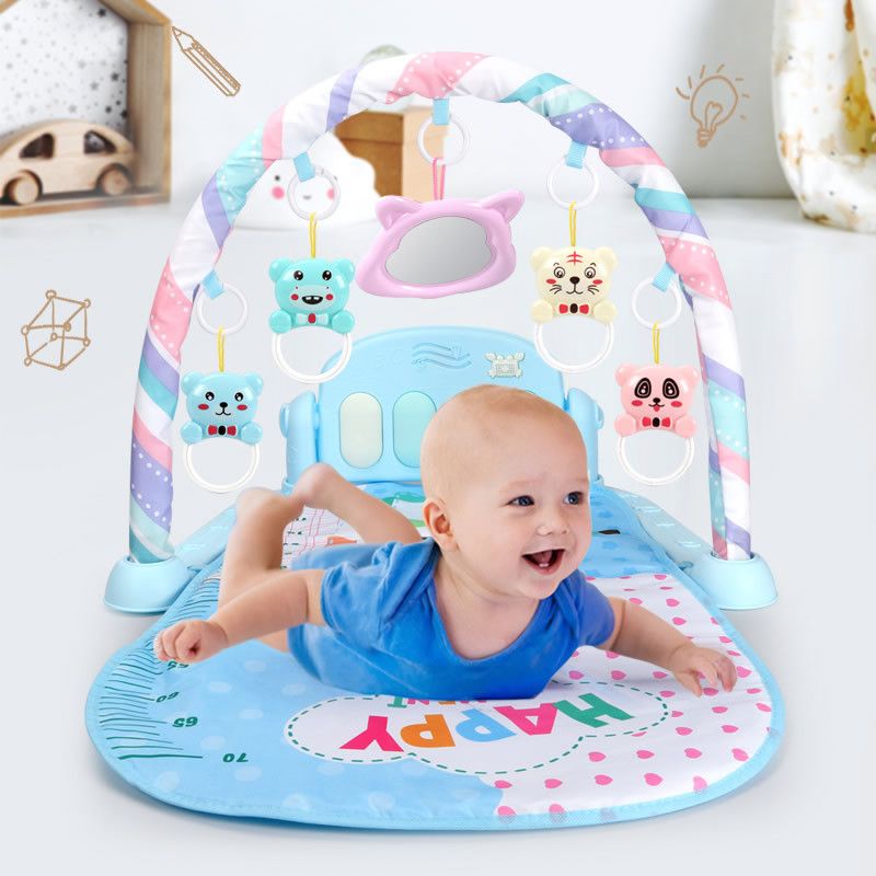 Baby Play Mat Gym Fitness Music Fun Piano - Blue