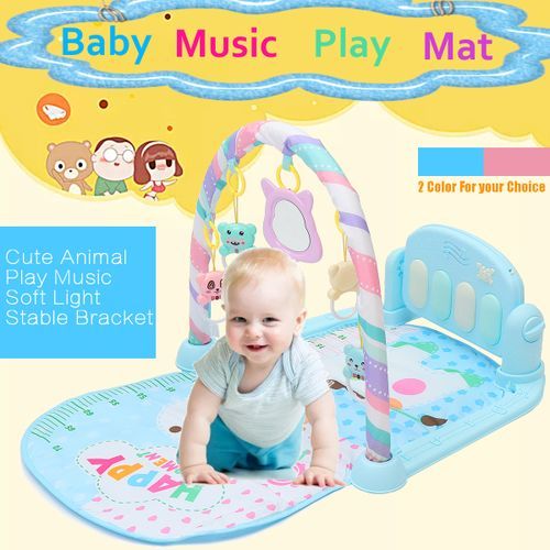 Baby Play Mat Gym Fitness Music Fun Piano - Blue