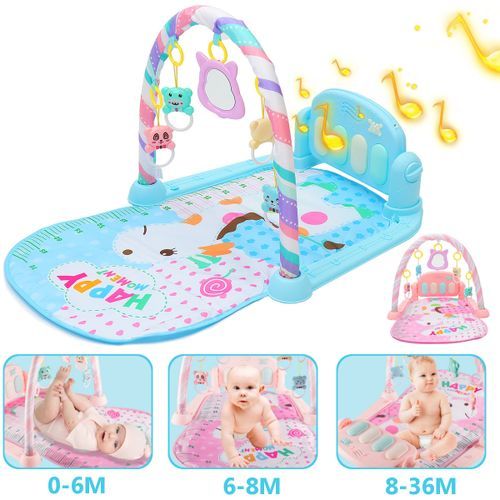 Baby Play Mat Gym Fitness Music Fun Piano - Blue