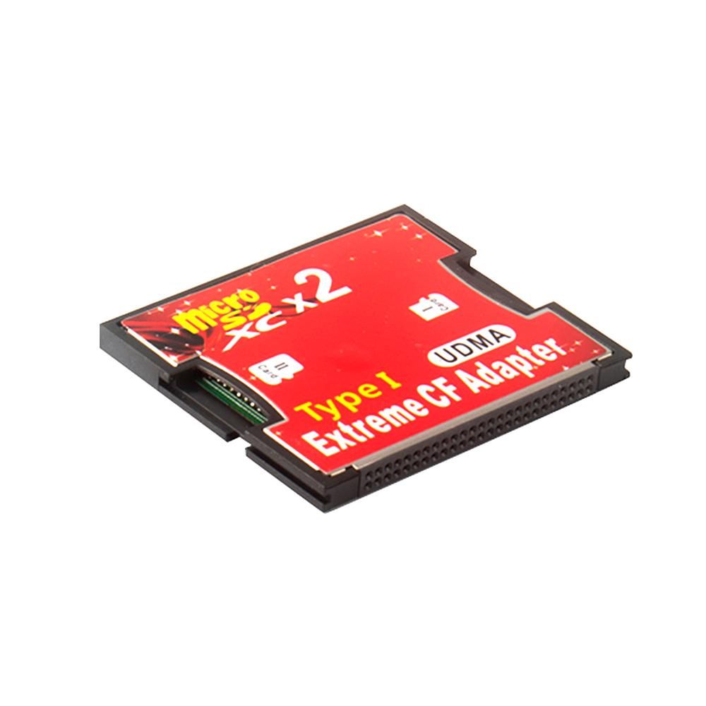 Dual TF to CF Adapter Card Dual Micro SD to CF Converter Support SDXC 2TB High Speed Card Cover