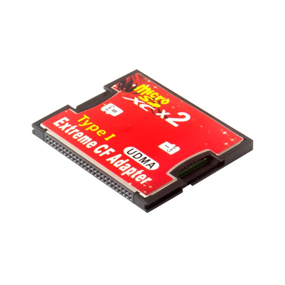 Dual TF to CF Adapter Card Dual Micro SD to CF Converter Support SDXC 2TB High Speed Card Cover