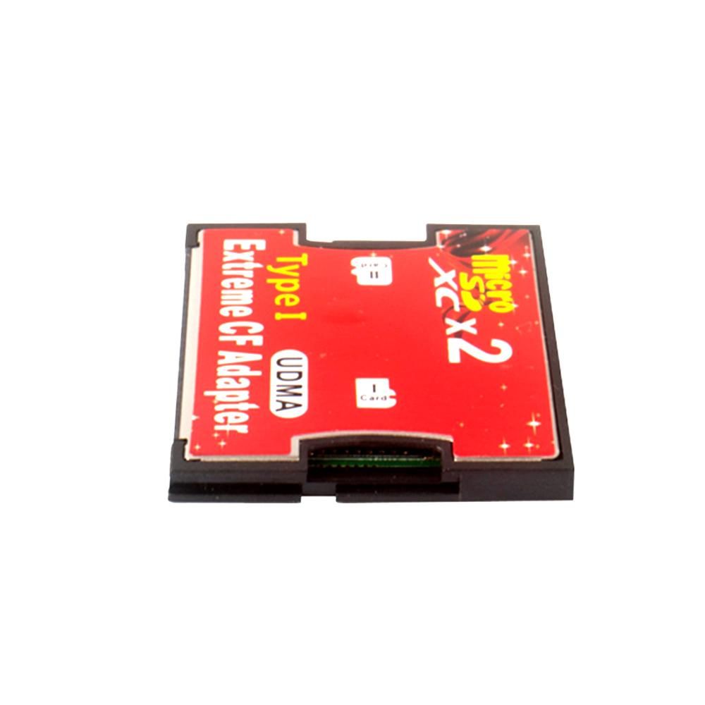 Dual TF to CF Adapter Card Dual Micro SD to CF Converter Support SDXC 2TB High Speed Card Cover