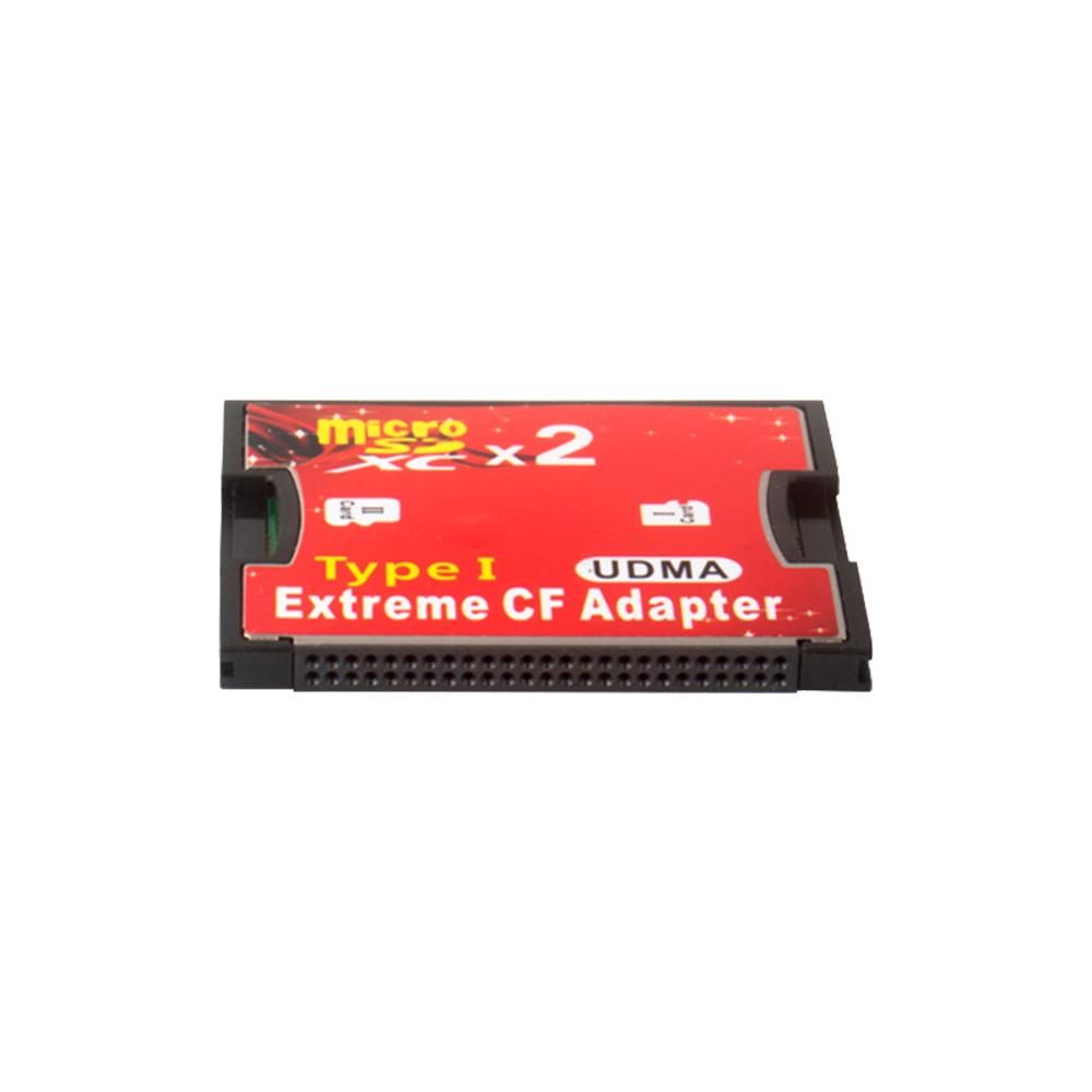 Dual TF to CF Adapter Card Dual Micro SD to CF Converter Support SDXC 2TB High Speed Card Cover