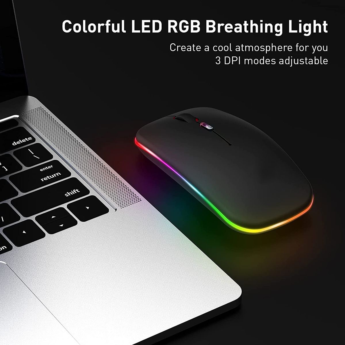 2.4G Colorful RGB Lighting Wireless Mouse