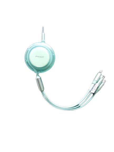 Multi-Charging  Cable 3 In 1 Portable Retractable Cable.