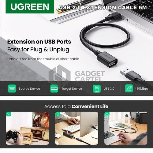 USB 3.0 Extension Male Cable 3m (Black)