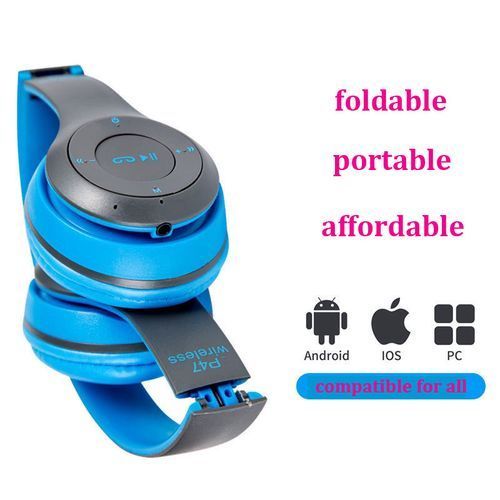 P47 IMPROVED 5.0 Wireless Bluetooth Stereo Foldable Headset