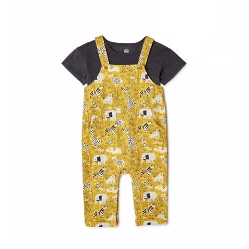 Baby Boy Overall Pinafore Outfit Set -2pc