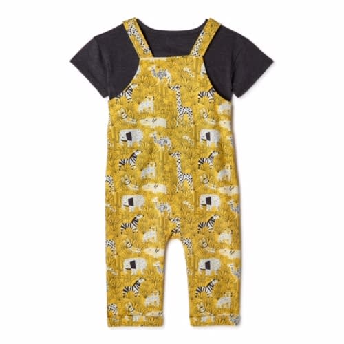 Baby Boy Overall Pinafore Outfit Set -2pc