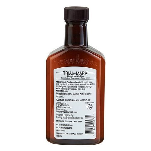 Organic Pure Lemon Extract, 4oz 118ml