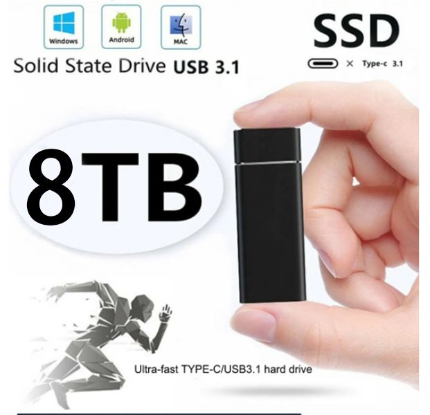 16TB SSD Hard Disk Drive HDD Mobile External Storage Device