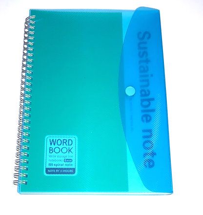 B5 Spiral Sustainable Note With Cover, Blue/Green