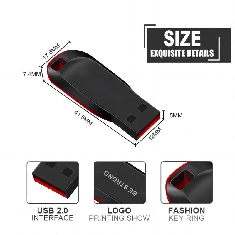 128G USB Flash Drive Small And Convenient  Pen Drive  Red
