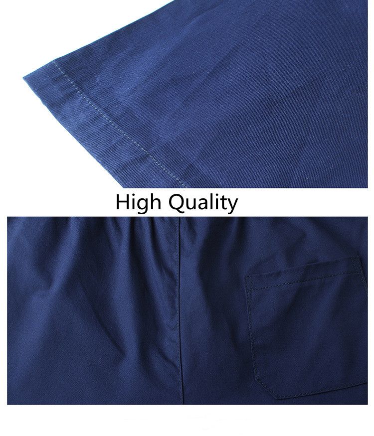 Men's Elastic Cargo Pants Shorts Nicker Joggers Beach Wear- Navyblue