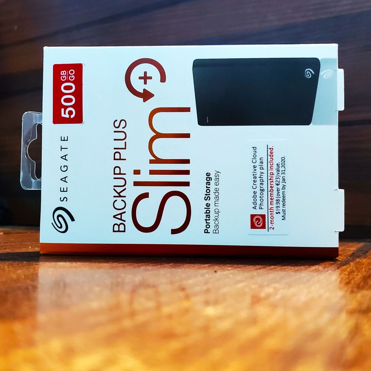500GB BackUp Plus Slim Portable Hard Drive