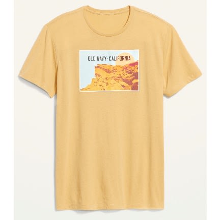 Soft-washed T-shirt For Men- Yellow